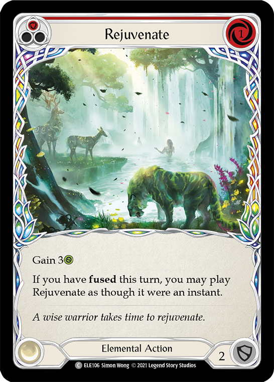 Rejuvenate (Red) [ELE106] (Tales of Aria)  1st Edition Rainbow Foil | Good Games Modbury