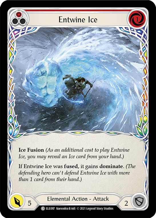 Entwine Ice (Red) [ELE097] (Tales of Aria)  1st Edition Rainbow Foil | Good Games Modbury