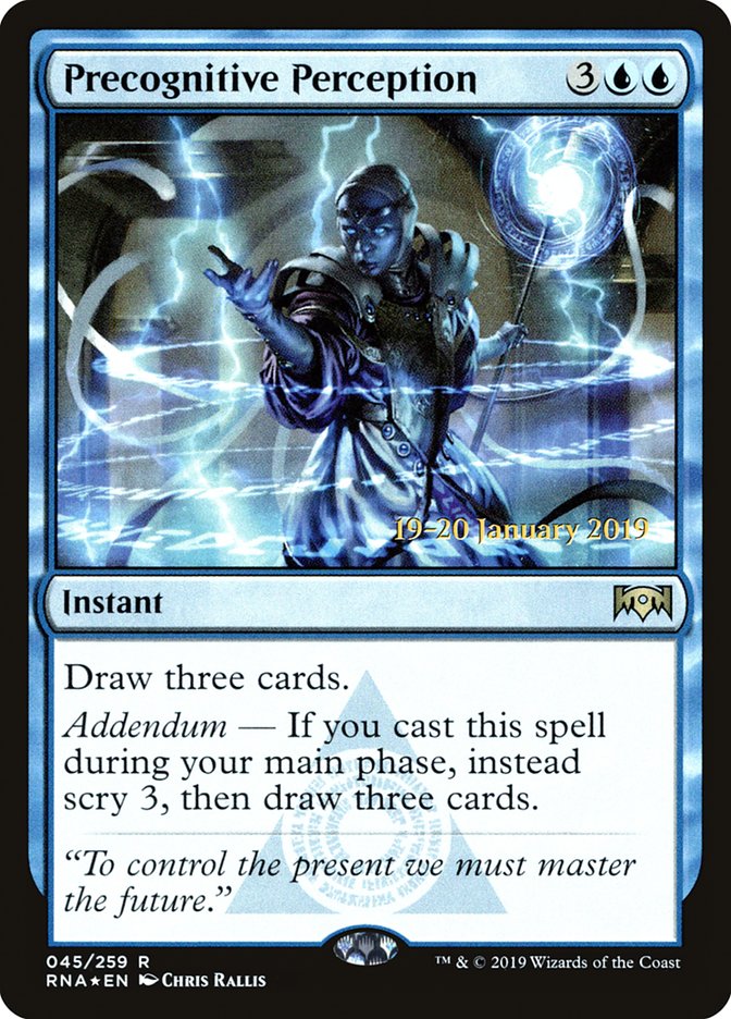 Precognitive Perception [Ravnica Allegiance Prerelease Promos] | Good Games Modbury