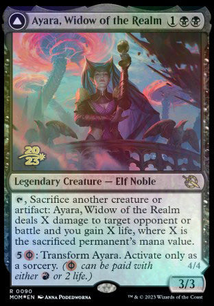 Ayara, Widow of the Realm // Ayara, Furnace Queen [March of the Machine Prerelease Promos] | Good Games Modbury