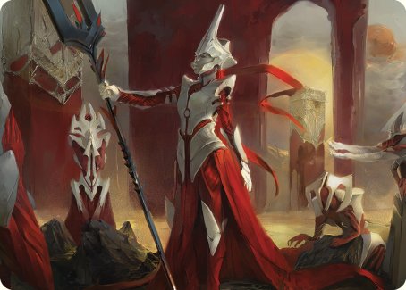 Porcelain Zealot Art Card [Phyrexia: All Will Be One Art Series] | Good Games Modbury