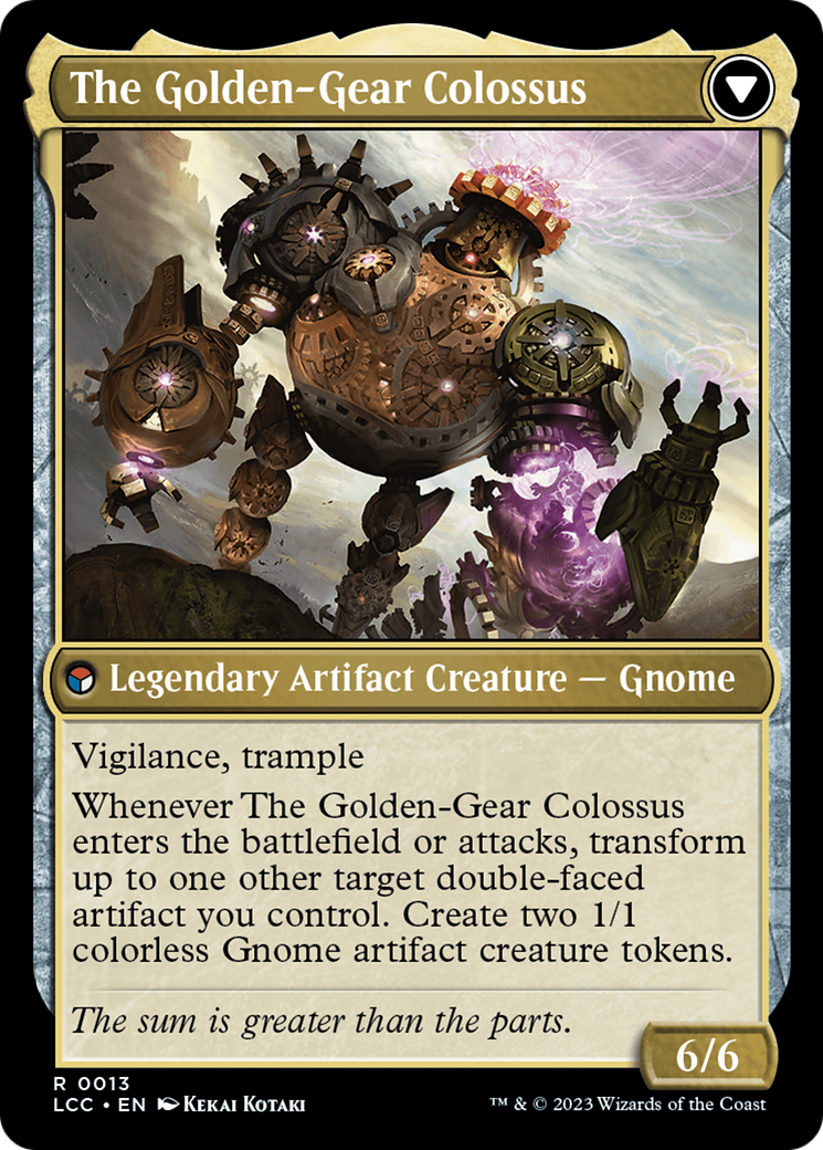 Tetzin, Gnome Champion // The Golden-Gear Colossus [The Lost Caverns of Ixalan Commander] | Good Games Modbury