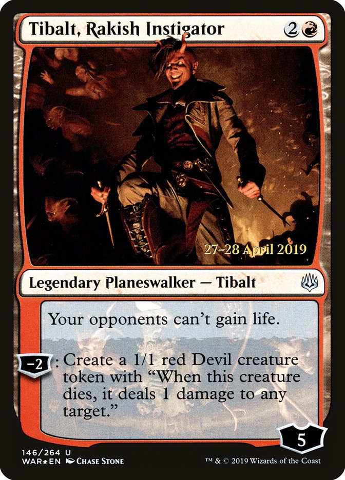 Tibalt, Rakish Instigator [War of the Spark Prerelease Promos] | Good Games Modbury