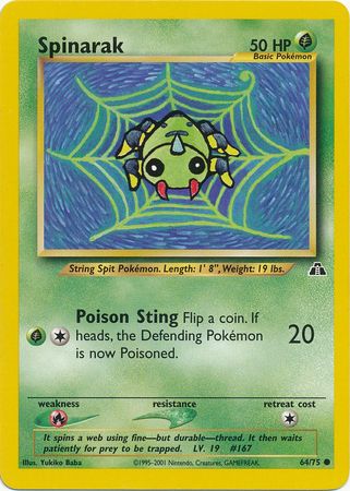 Spinarak (64/75) [Neo Discovery Unlimited] | Good Games Modbury