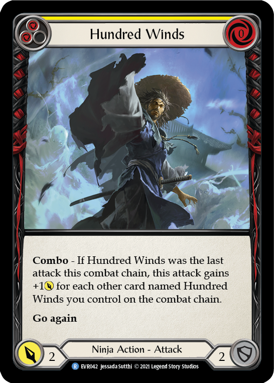 Hundred Winds (Yellow) [EVR042] (Everfest)  1st Edition Normal | Good Games Modbury