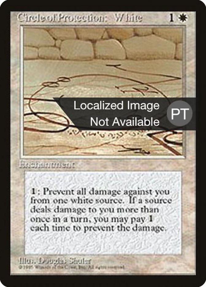 Circle of Protection: White [Fourth Edition (Foreign Black Border)] | Good Games Modbury