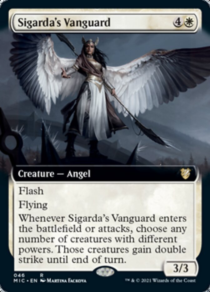 Sigarda's Vanguard (Extended Art) [Innistrad: Midnight Hunt Commander] | Good Games Modbury