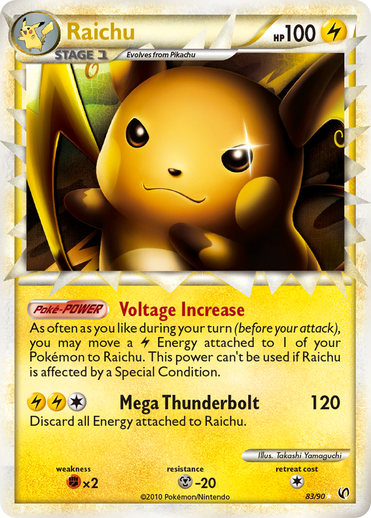 Raichu (83/90) [HeartGold & SoulSilver: Undaunted] | Good Games Modbury