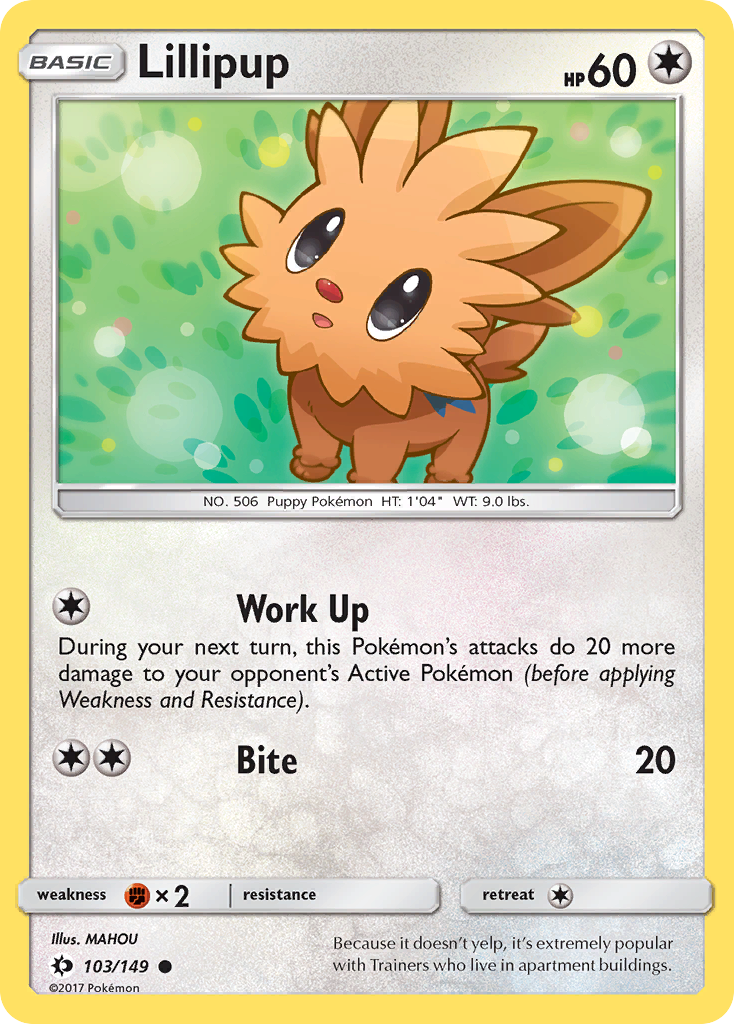 Lillipup (103/149) [Sun & Moon: Base Set] | Good Games Modbury