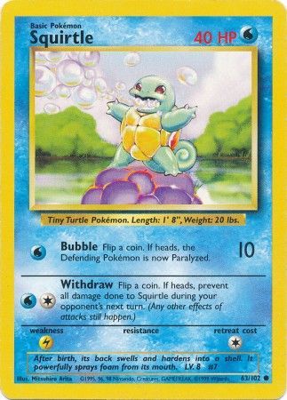 Squirtle (63/102) [Base Set Unlimited] | Good Games Modbury