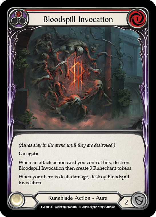 Bloodspill Invocation (Red) [ARC106-C] (Arcane Rising)  1st Edition Rainbow Foil | Good Games Modbury