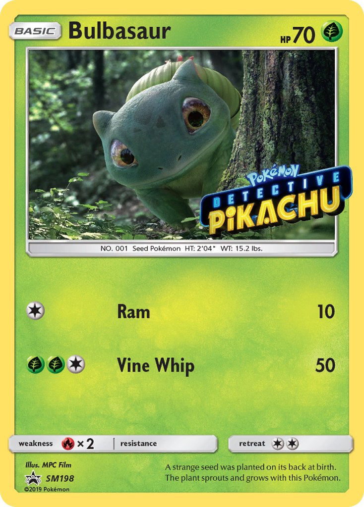 Bulbasaur (SM198) (Detective Pikachu Stamped) [Sun & Moon: Black Star Promos] | Good Games Modbury