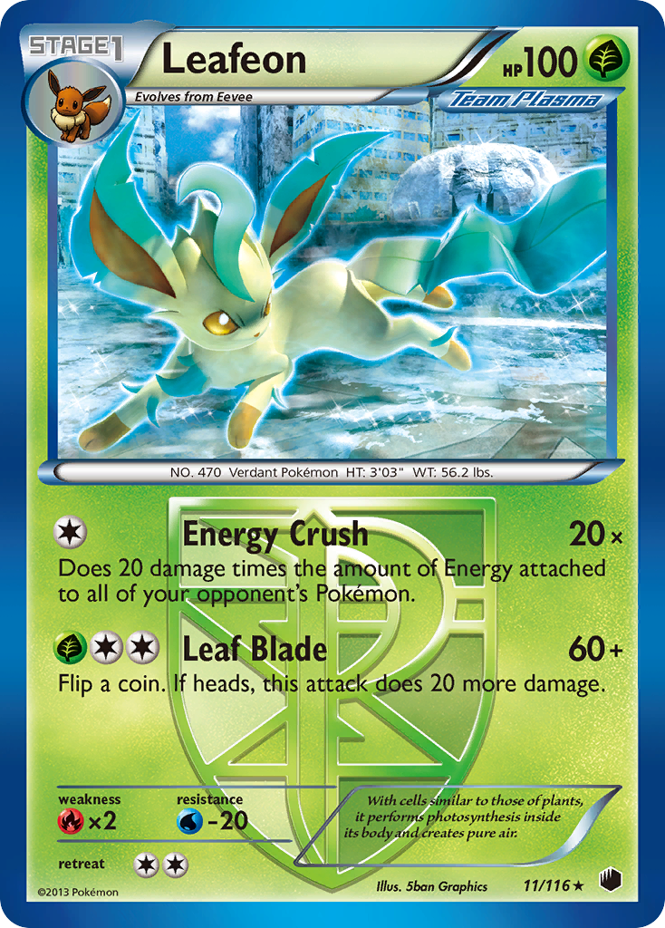 Leafeon (11/116) [Black & White: Plasma Freeze] | Good Games Modbury