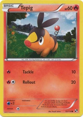 Tepig (15/114) (Cosmos Holo) [Black & White: Base Set] | Good Games Modbury