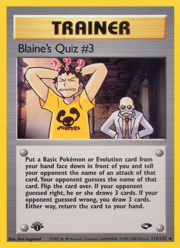 Blaine's Quiz #3 (112/132) [Gym Challenge 1st Edition] | Good Games Modbury