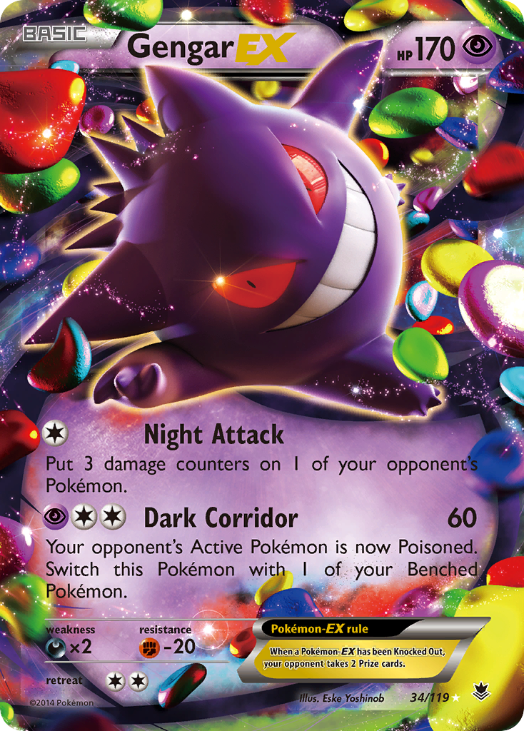 Gengar EX (34/119) [XY: Phantom Forces] | Good Games Modbury