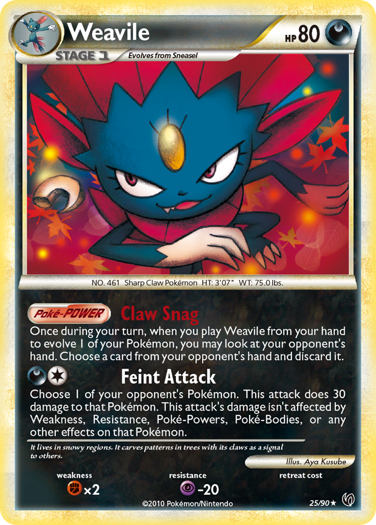 Weavile (25/90) [HeartGold & SoulSilver: Undaunted] | Good Games Modbury