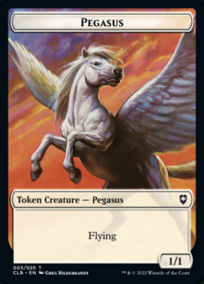 Pegasus Token [Commander Legends: Battle for Baldur's Gate Tokens] | Good Games Modbury