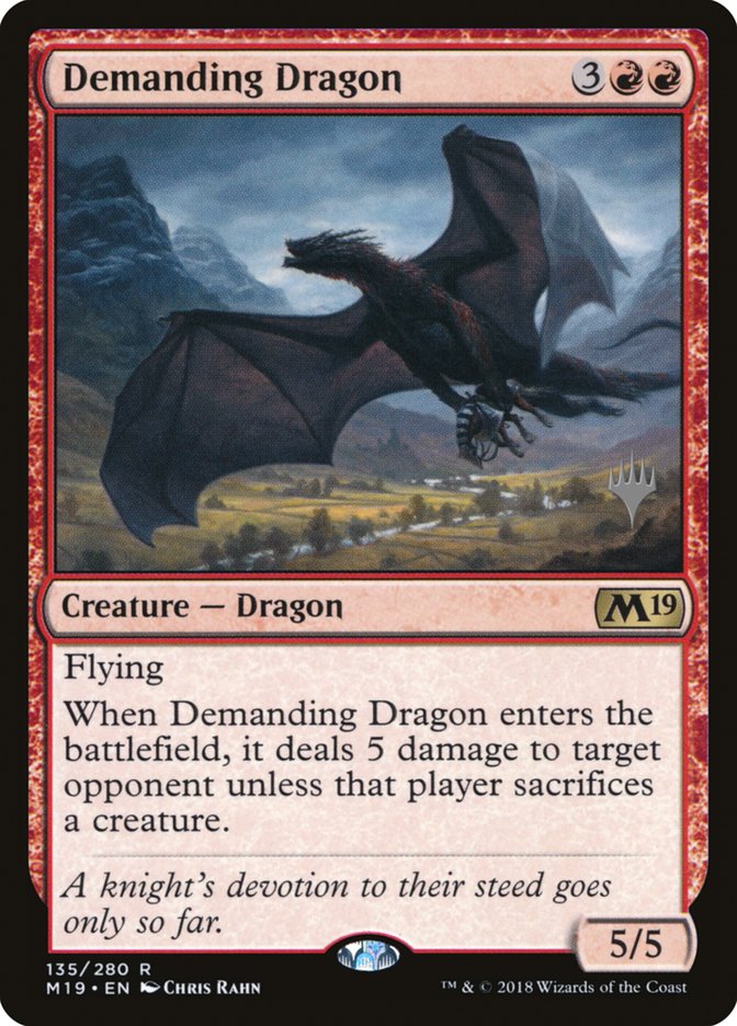 Demanding Dragon (Promo Pack) [Core Set 2019 Promos] | Good Games Modbury