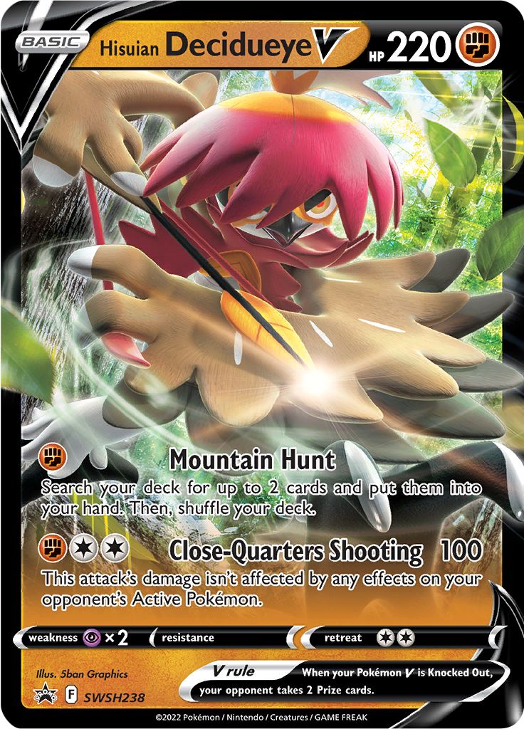 Hisuian Decidueye V (SWSH238) [Sword & Shield: Black Star Promos] | Good Games Modbury