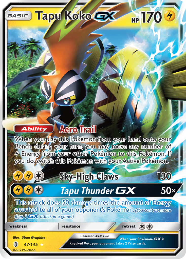 Tapu Koko GX (47/145) [Sun & Moon: Guardians Rising] | Good Games Modbury