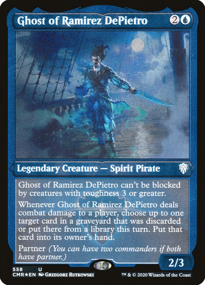 Ghost of Ramirez DePietro (Etched) [Commander Legends] | Good Games Modbury