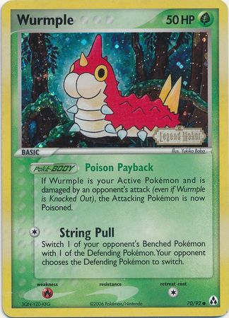 Wurmple (70/92) (Stamped) [EX: Legend Maker] | Good Games Modbury