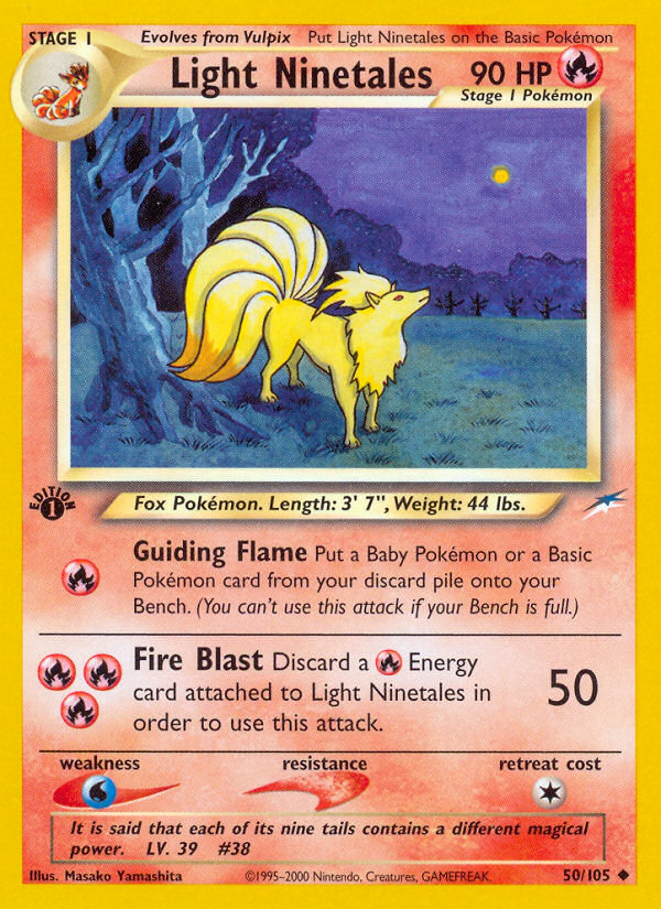 Light Ninetales (50/105) [Neo Destiny 1st Edition] | Good Games Modbury