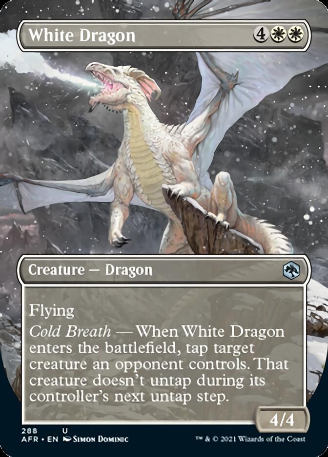 White Dragon (Borderless Alternate Art) [Dungeons & Dragons: Adventures in the Forgotten Realms] | Good Games Modbury