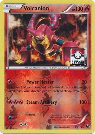 Volcanion (25/114) (League Promo) [XY: Steam Siege] | Good Games Modbury