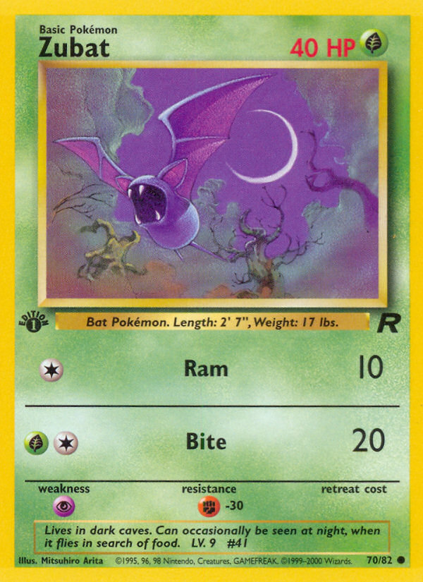 Zubat (70/82) [Team Rocket 1st Edition] | Good Games Modbury