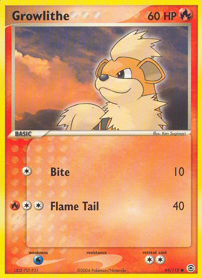 Growlithe (64/112) [EX: FireRed & LeafGreen] | Good Games Modbury