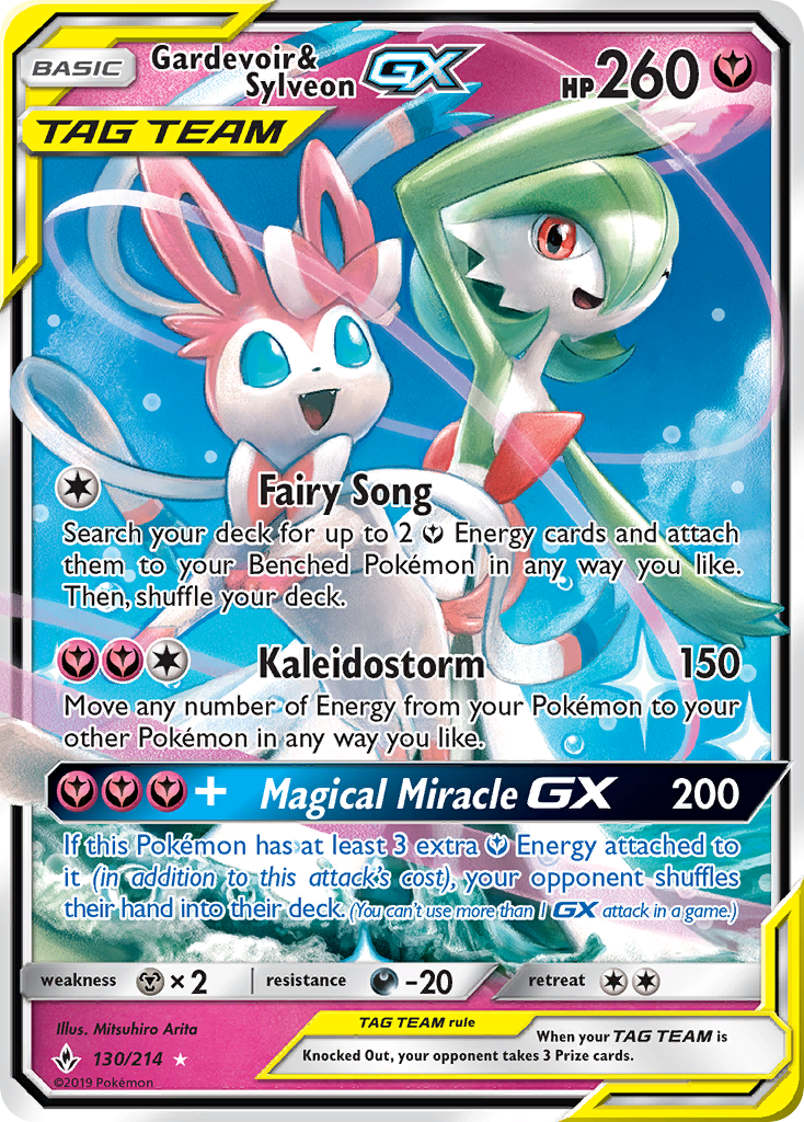 Gardevoir & Sylveon GX (130/214) [Sun & Moon: Unbroken Bonds] | Good Games Modbury