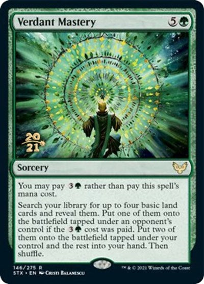 Verdant Mastery [Strixhaven: School of Mages Prerelease Promos] | Good Games Modbury