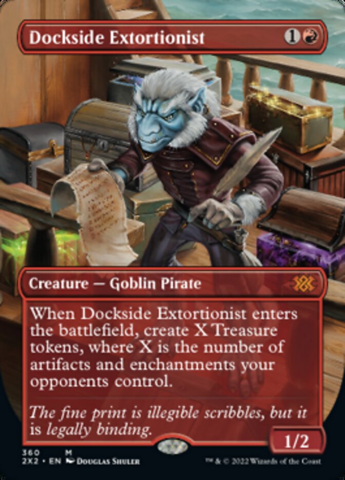 Dockside Extortionist (Borderless Alternate Art) [Double Masters 2022] | Good Games Modbury