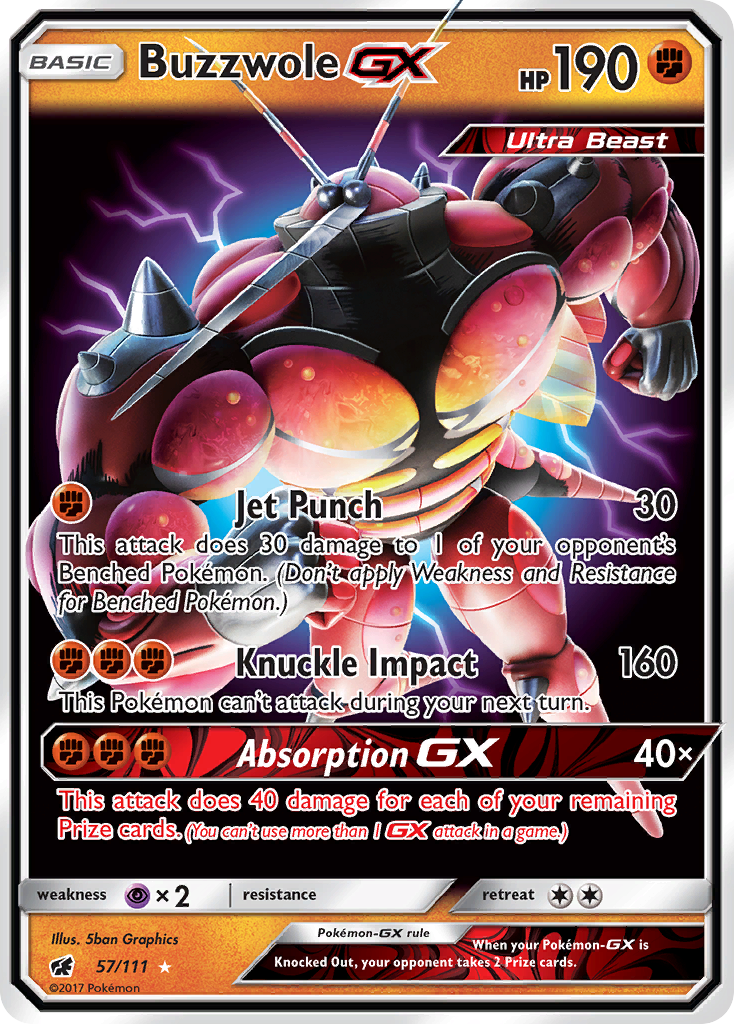 Buzzwole GX (57/111) [Sun & Moon: Crimson Invasion] | Good Games Modbury