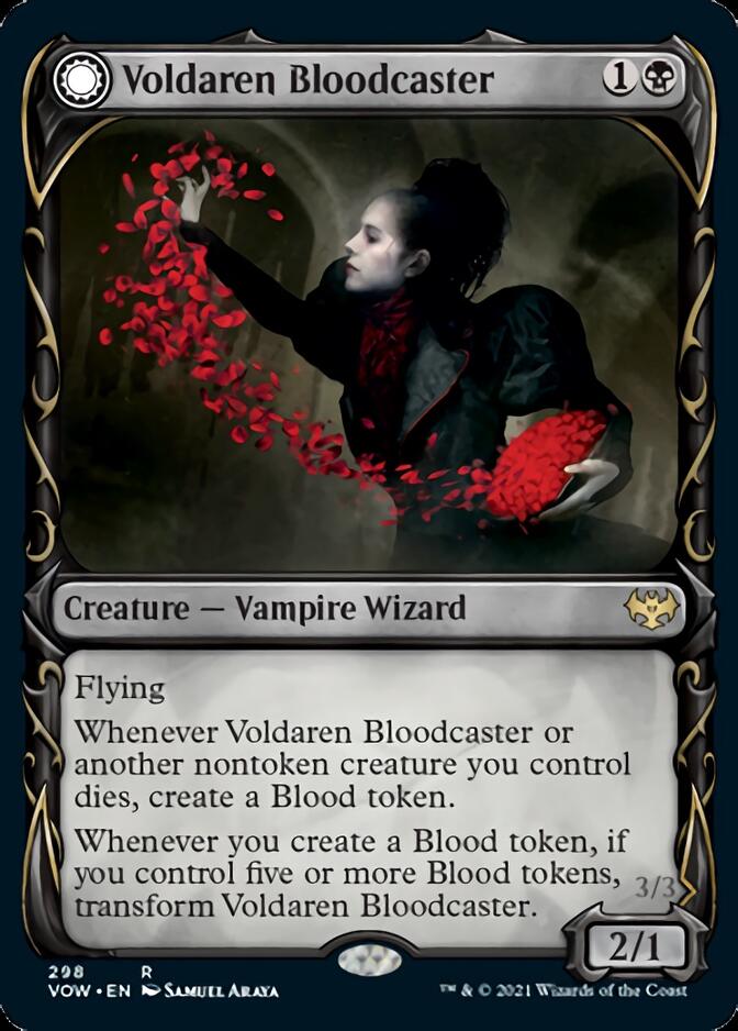 Voldaren Bloodcaster // Bloodbat Summoner (Showcase Fang Frame) [Innistrad: Crimson Vow] | Good Games Modbury