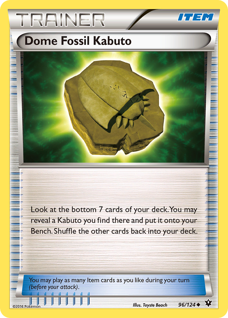 Dome Fossil Kabuto (96/124) [XY: Fates Collide] | Good Games Modbury