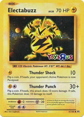 Electabuzz (41/108) (Toys R Us Promo) [XY: Evolutions] | Good Games Modbury