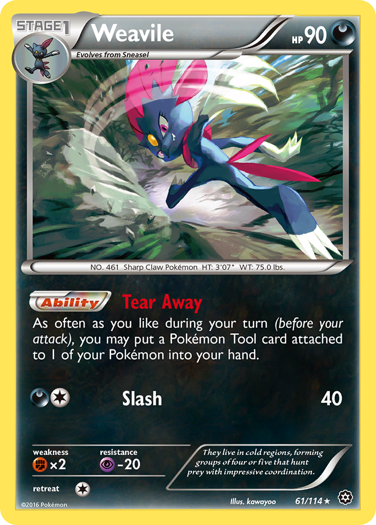 Weavile (61/114) [XY: Steam Siege] | Good Games Modbury