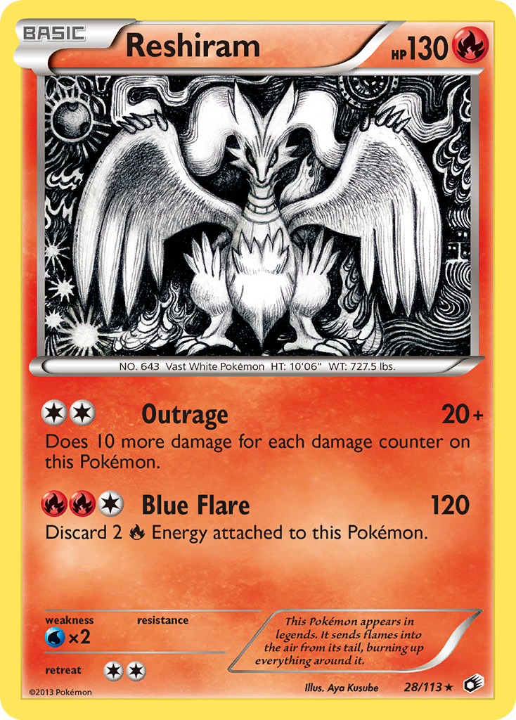 Reshiram (28/113) [Black & White: Legendary Treasures] | Good Games Modbury