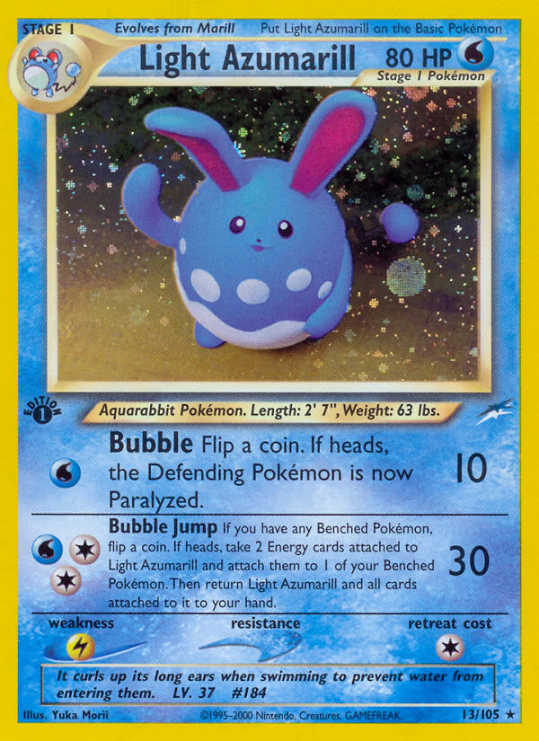 Light Azumarill (13/105) [Neo Destiny 1st Edition] | Good Games Modbury