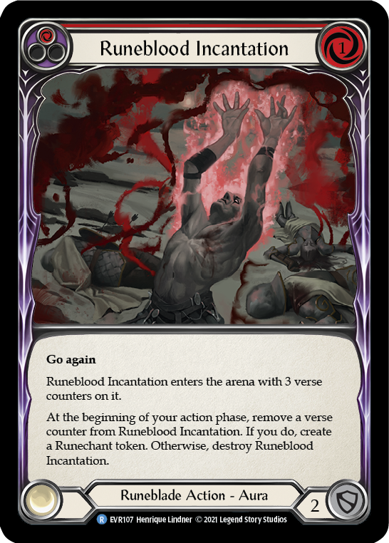 Runeblood Incantation (Red) [EVR107] (Everfest)  1st Edition Rainbow Foil | Good Games Modbury