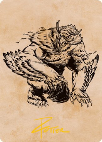 Owlbear (Showcase) Art Card (Gold-Stamped Signature) [Dungeons & Dragons: Adventures in the Forgotten Realms Art Series] | Good Games Modbury